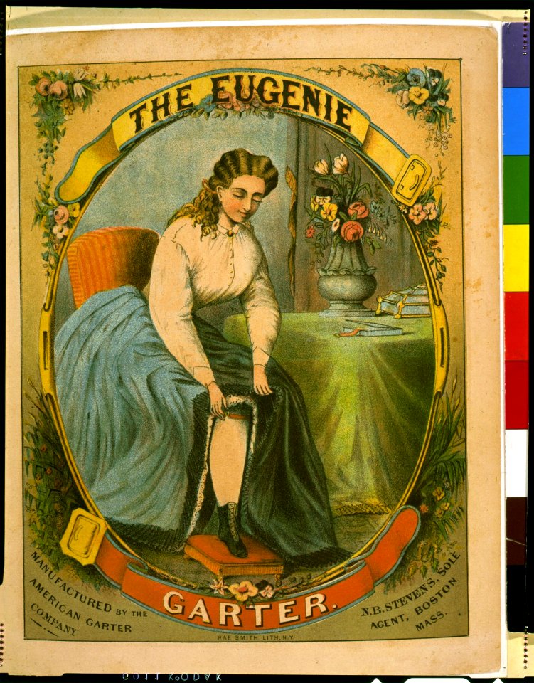 The Eugenie garter-Manufactured by the American Garter Company - Rae Smith lith. N.Y. LCCN97510873