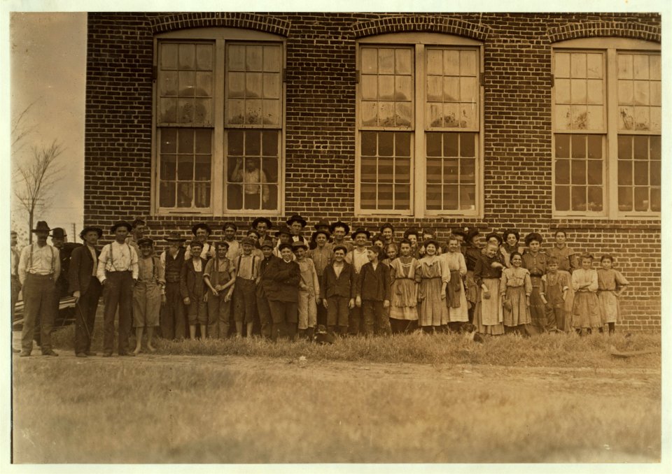 The employees in Payne Cotton Mill, Macon, Ga. One of the Bibb Mfg. Co. mills. Overseer told me this mill made 70% profit last year and expected to make 100% this year. All these children LOC nclc.01634