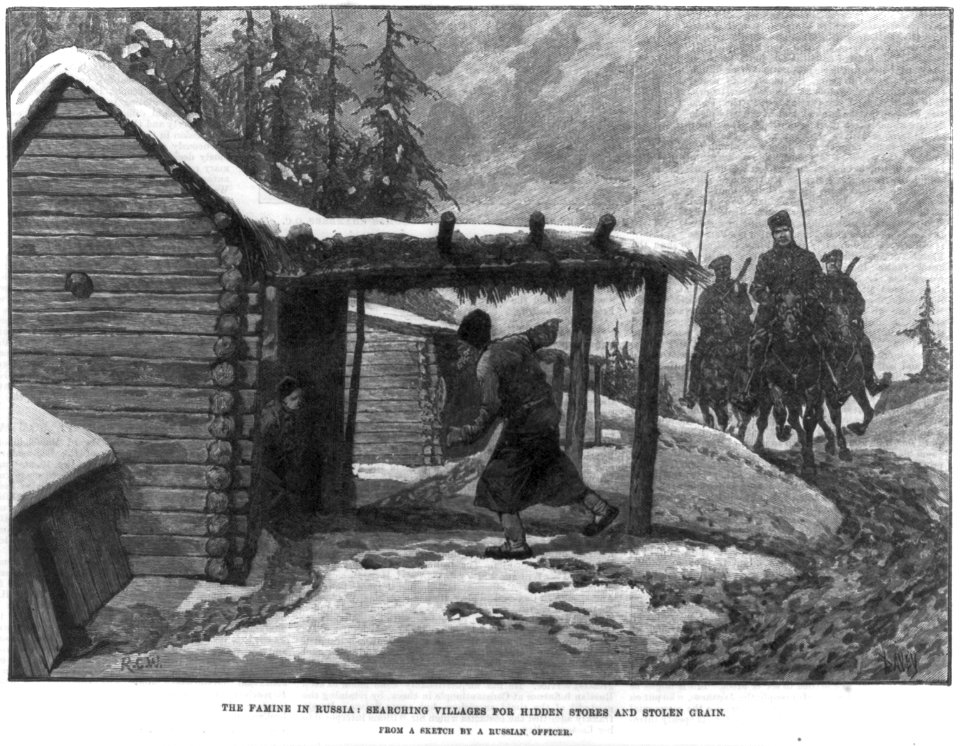 The famine in Russia (1892)- searching villages for hidden stores and stolen grain LCCN2007681695