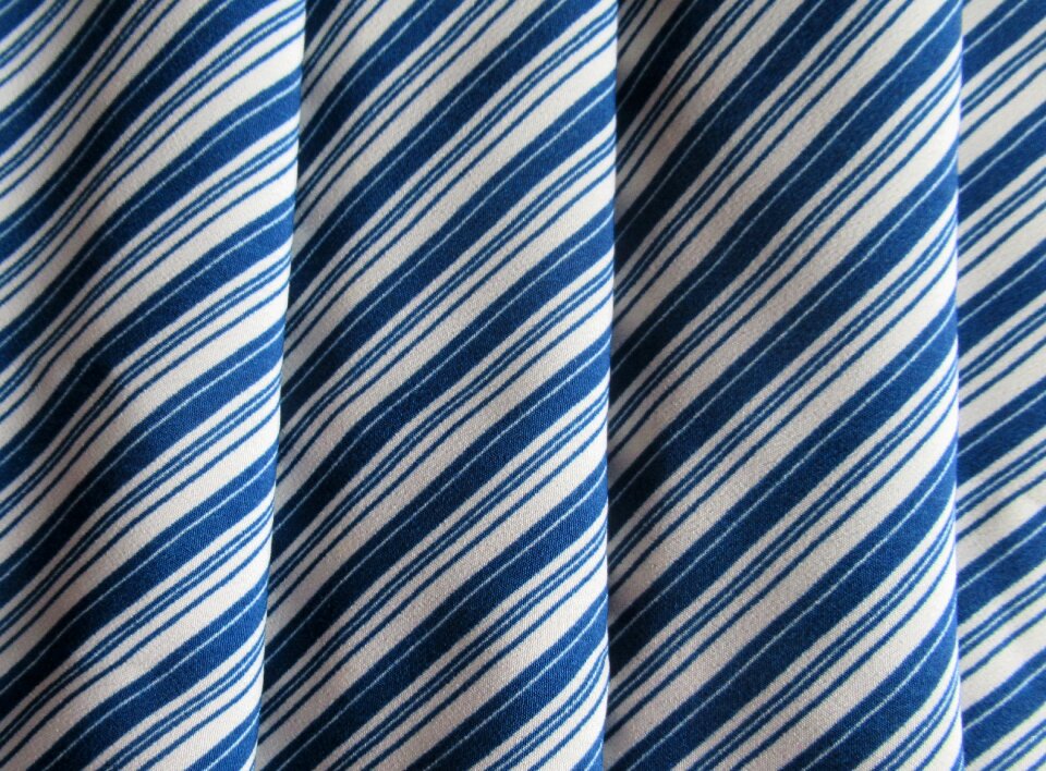 Textile striped blue