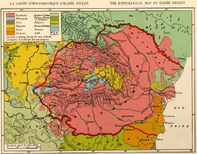 The Ethnological map by Elisee Reclus