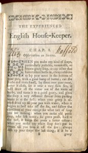 The Experienced English Housekeeper Elizabeth Raffald Signature Page 1775