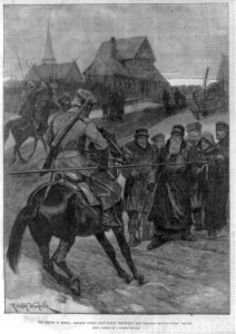 The famine in Russia (1892)- Cossack patrol near Kazan preventing peasants from leaving their village LCCN2007681696