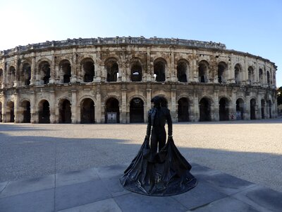 Roman historic bullfight photo