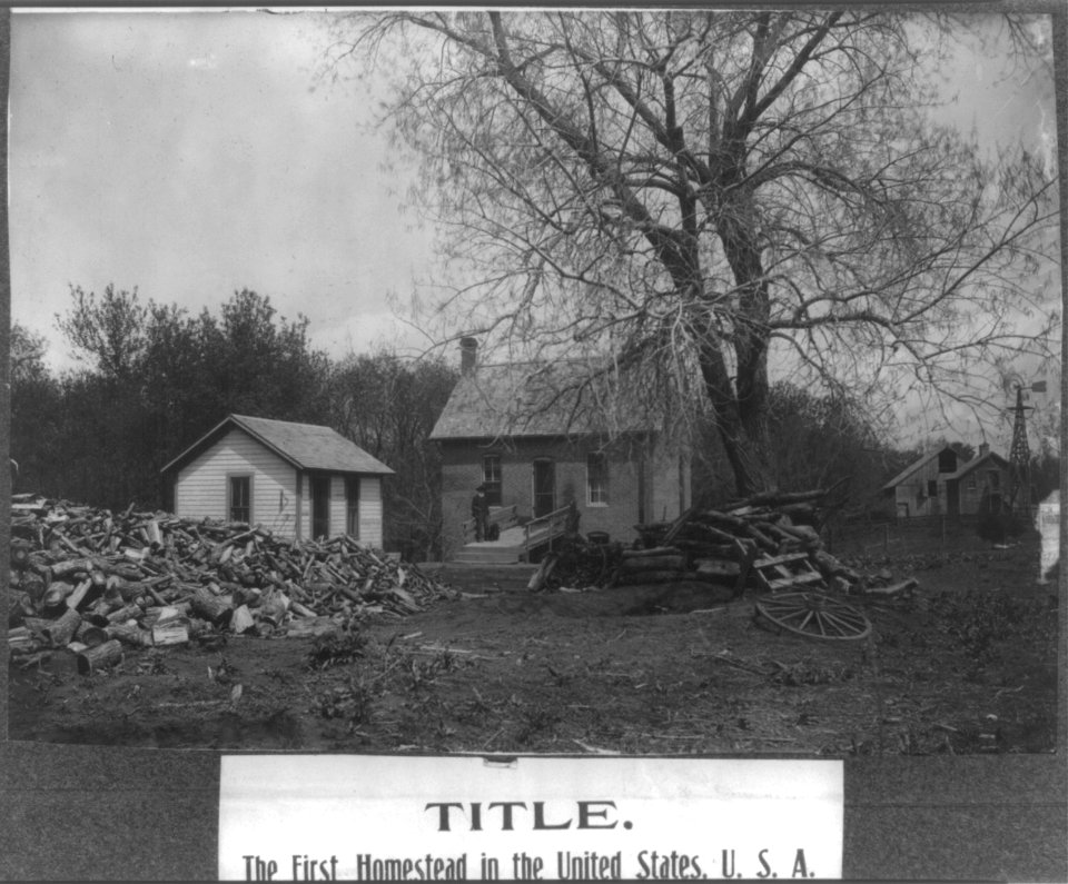 The first homestead in the United States, U.S.A. LCCN2012646764