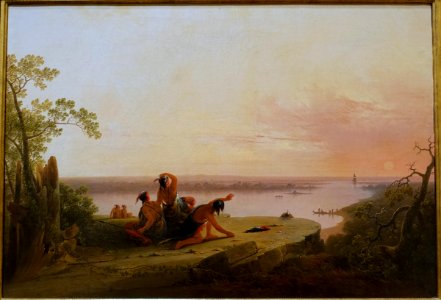 The First Ship by Joshua Shaw, c. 1840-1850, oil on canvas - Blanton Museum of Art - Austin, Texas - DSC08204 photo