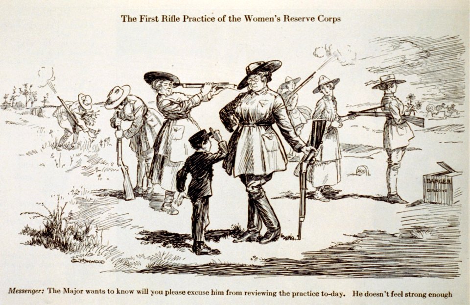 The first rifle practice of the Women's Reserve Corps LCCN2002720395