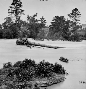 The flooded Appomattox River