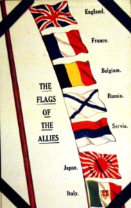 The Flags of the Allies, postcard, WWI (28476164245)