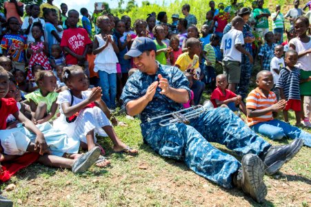 The fleet Forces band performs in Port-Au-Prince, Haiti (21226829119)