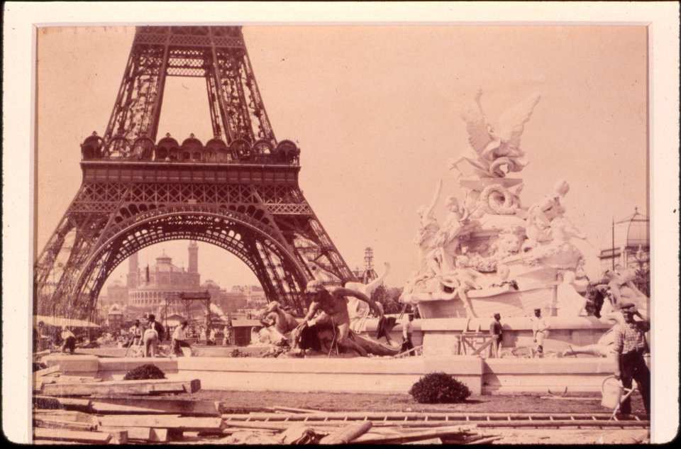 The Fountain St. Vidal near the Eiffel Tower, Paris Exposition, 1889