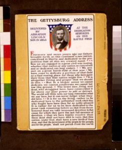 The Gettysburg address delivered by Abraham Lincoln Nov. 19 1863 at the dedication services on the battle field LCCN2004671506