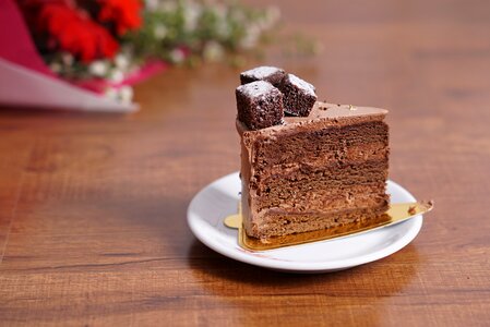 Dessert brown birthday brown cake photo