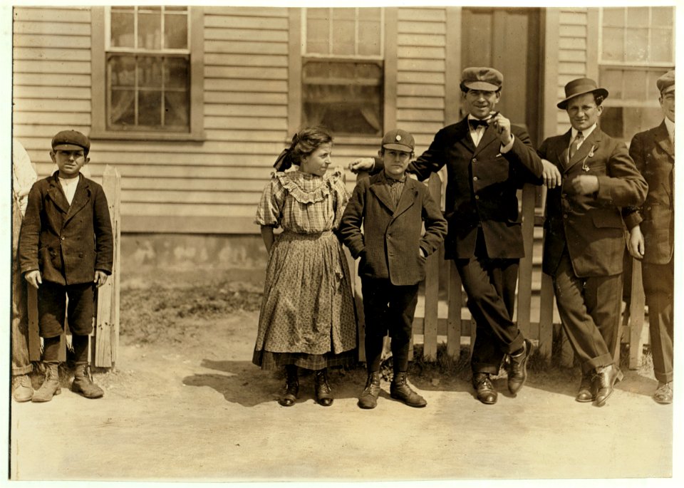 The girl and boys are spinners, sweepers etc., in the Valley Queen Mill, River Point, R.I. Very little English spoken. LOC nclc.01687