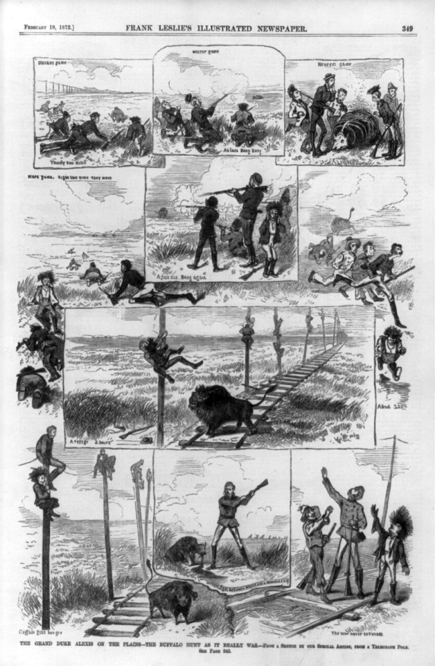 The Grand Duke Alexis on the plains - the buffalo hunt as it really was (caricature) LCCN99614095