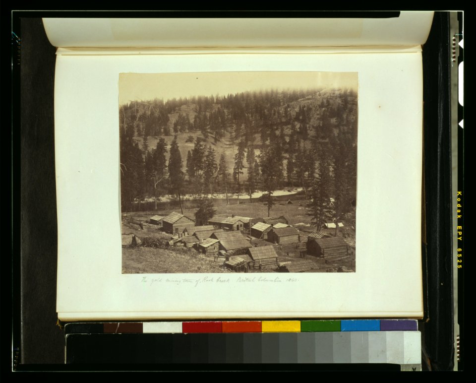 The gold mining town of Rock Creek, British Columbia, 1860 LCCN2003668212