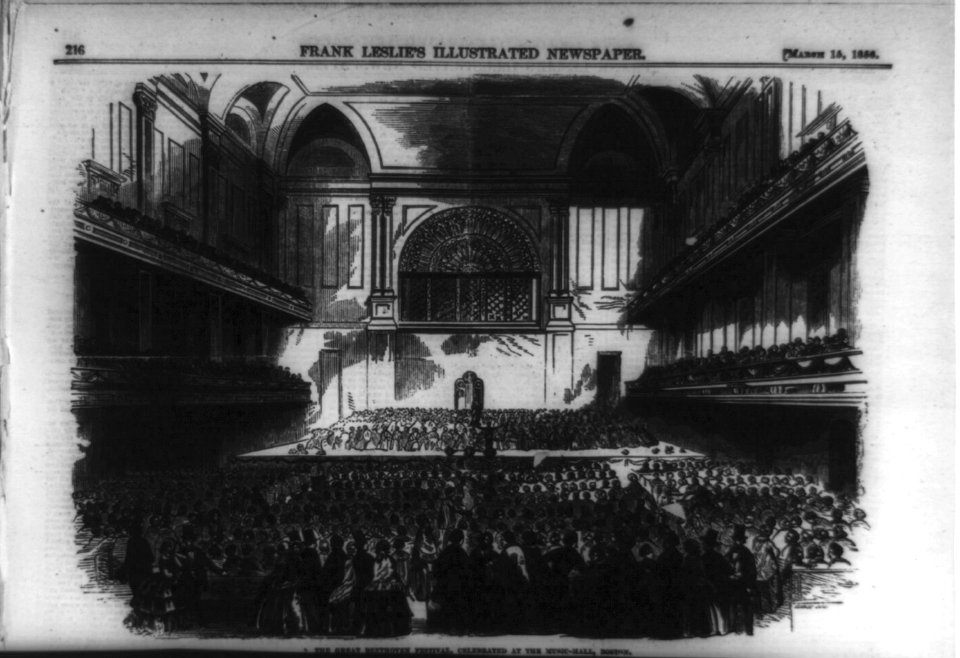 The great Beethoven Festival, celebrated at the Music-Hall, Boston (interior, during performance) LCCN99614031