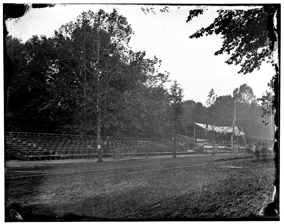 The grand review of the army reviewing stand