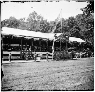 The grand review of the army presidential reviewing stand