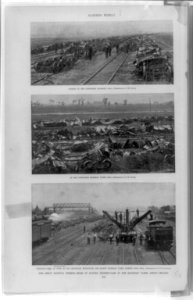 The Great railway strikes-miles of burned freight-cars in the railroad yards about Chicago LCCN89708516