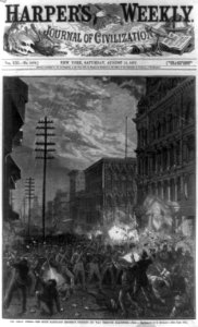 The Great strike-the Sixth Maryland Regiment fighting its way through Baltimore - from a p(hotogr)aph by D. Bendann. LCCN90707120