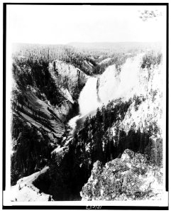 The Great or lower fall of the Yellowstone, Yellowstone National Park, reached by the Northern Pacific Railway via Gardiner Gateway LCCN90709683