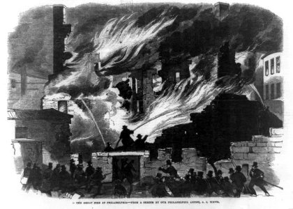 The great fire at Philadelphia- Front page, illustration only LCCN96512576
