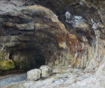 The Grotto of Sarrazine near Nans-sous-Sainte-Anne by Gustave Courbet