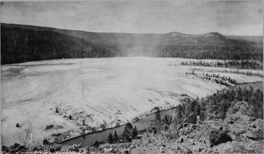 The Great Hot Springs, upper end of the lower basin. Yellowstone National Park. - NARA - 516963 photo