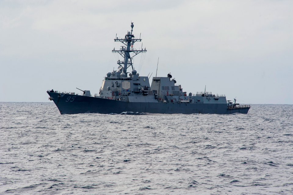 The guided missile destroyer USS James E. Williams (DDG 95) travels in the Atlantic Ocean March 17, 2014, en route to Scotland to participate in Joint Warrior 14-1 140317-N-WX580-123