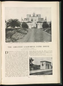 The Greatest California Patio House, by Charles F. Lummis; photographs by Frances B. Johnston LCCN2018645200