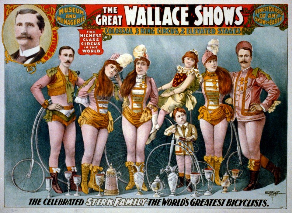 The Great Wallace Shows ... The celebrated Stirk Family - the World's greatest bicyclists LCCN2002719022