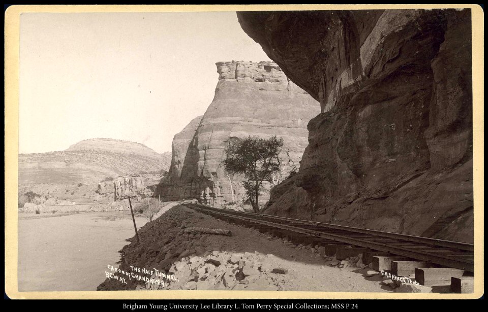 The Half Tunnel, Canon of the Grand River, R.G.W.Ry. (Rio Grande Western Railway), C.R. Savage, Photo