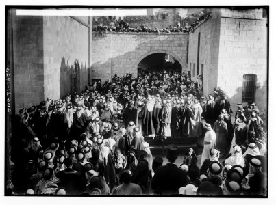 The high commissioner's first visit to Transjordan. The Durbar, annexing Transjordan, in Es-Salt. LOC matpc.02293