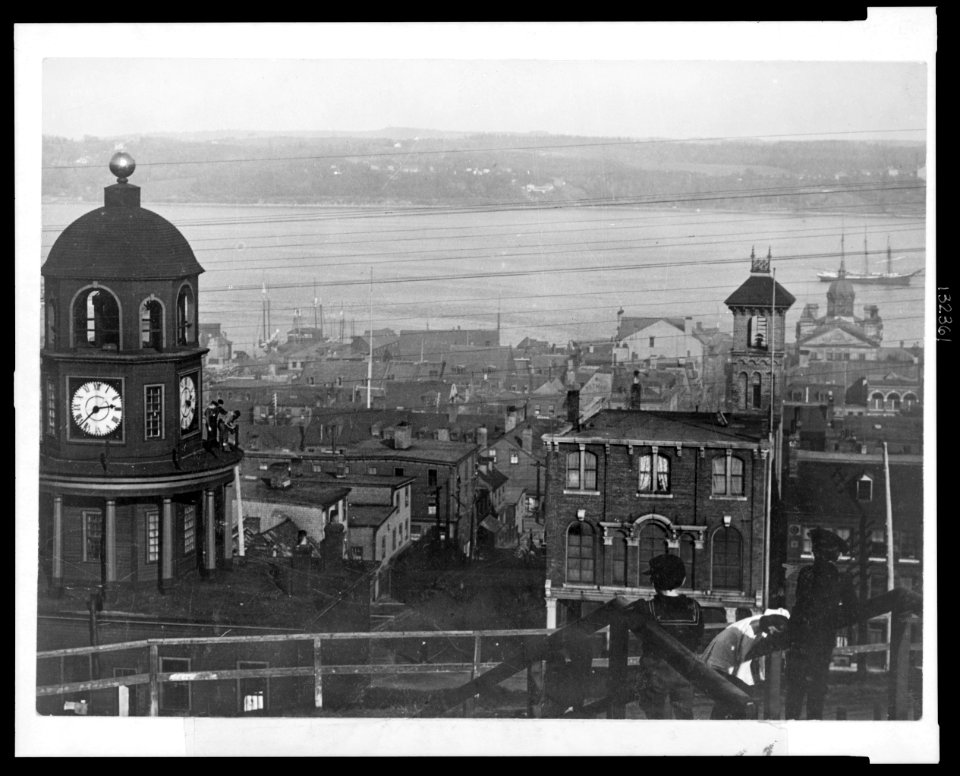 The harbor of Halifax where the Titanic victims were taken LCCN2002735755