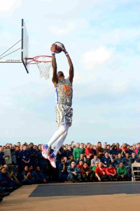 The Harlem Globetrotters perform aboard USS John C. Stennis. (8263438847)