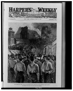 The Homestead riot - drawn by W.P. Snyder after a photograph by Dabbs, Pittsburg. LCCN00650151