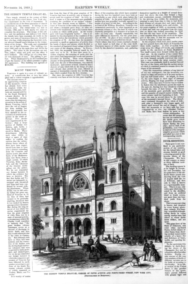 The Hebrew Temple Emanu-el, corner of Fifth Avenue and Forty-Third Street, New York City LCCN2003678367
