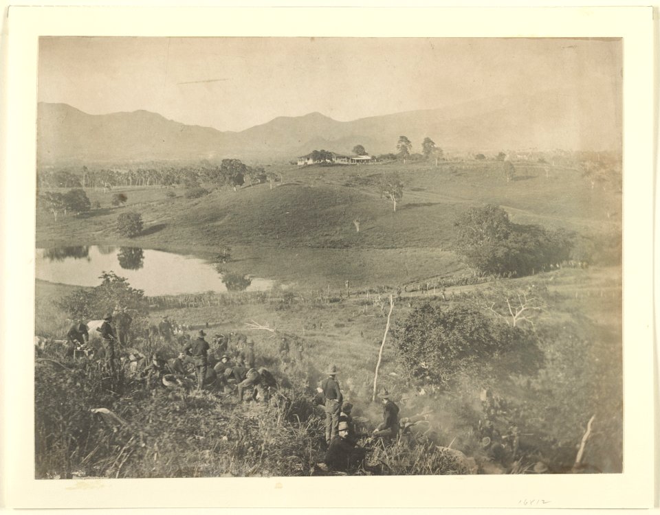 The hill from which the dismounted cavalry division charged San Juan hill before Santiago, July 1st, 1898 LCCN2013651491