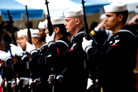The honor guard render honors on Pearl Harbor Day. (8264509708)