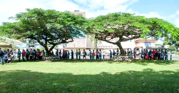 The hospital ship USNS Mercy (T-AH 19) participates in Pacific Partnership 2015 in Suva, Fiji 150608-N-HE318-139