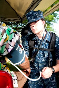 The hospital ship USNS Mercy (T-AH 19) participates in Pacific Partnership 2015 in Suva, Fiji 150608-N-HE318-115