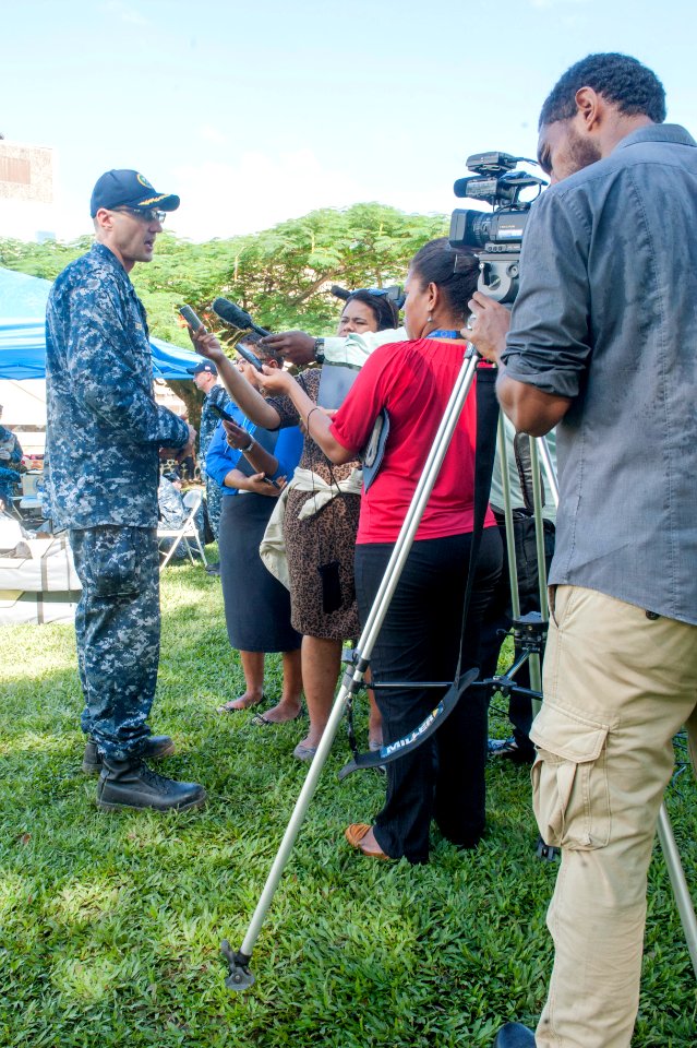 The hospital ship USNS Mercy (T-AH 19) participates in Pacific Partnership 2015 in Suva, Fiji 150608-N-HE318-157
