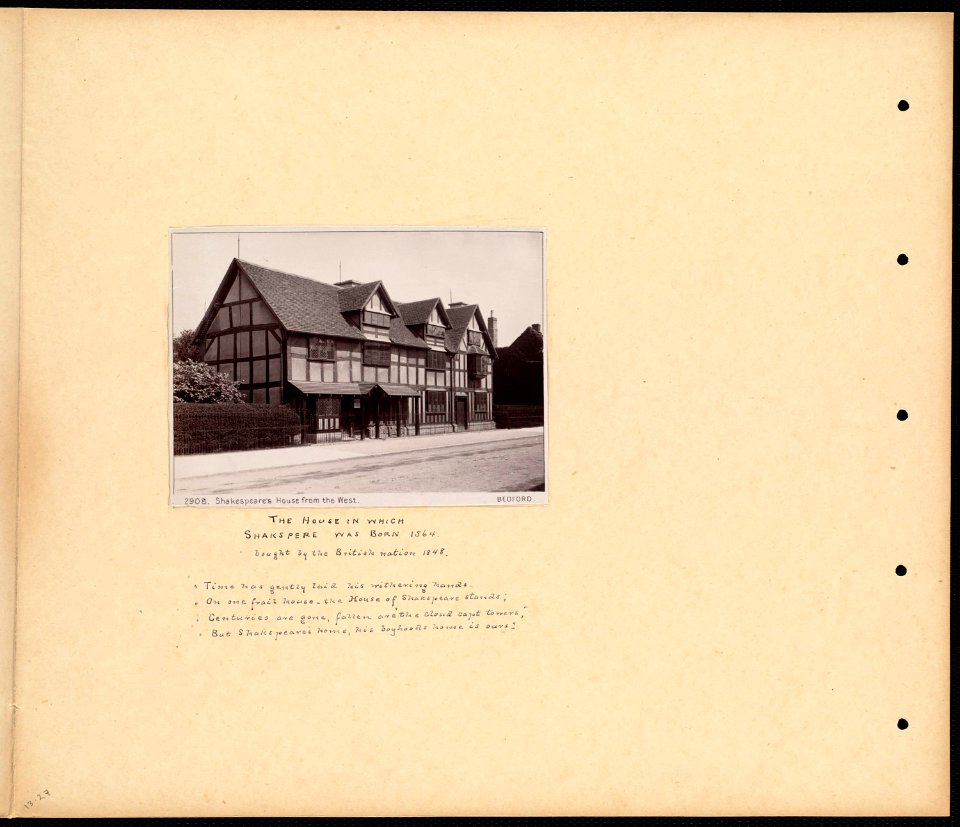 The house in which Shakespeare was born 1564