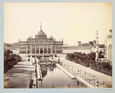 The Husainabad Imambara or Chhota Imambara in Lucknow in the 1860s
