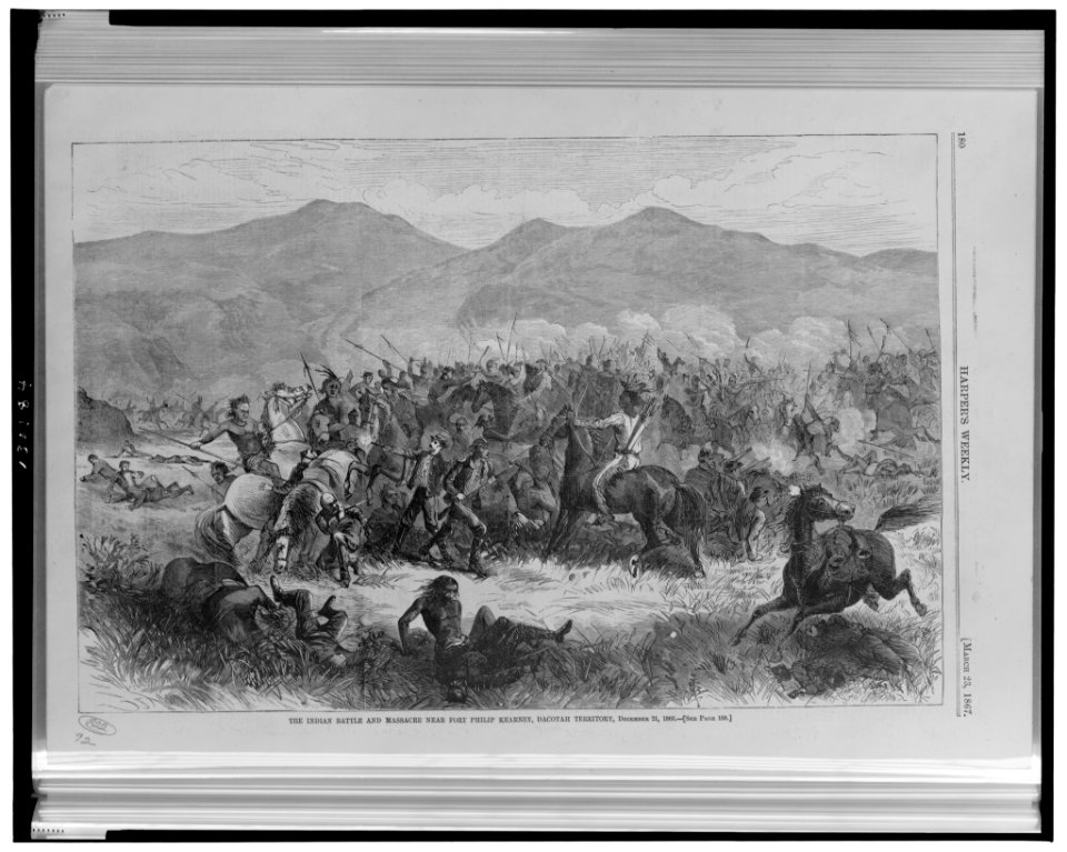 The Indian battle and massacre near Fort Philip Kearney, Dacotah (sic) Territory, December 21, 1866 LCCN2001700334