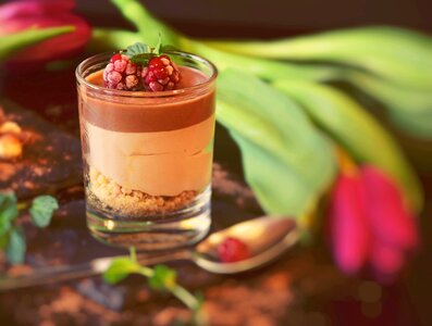 Chocolate mousse food nutrition photo