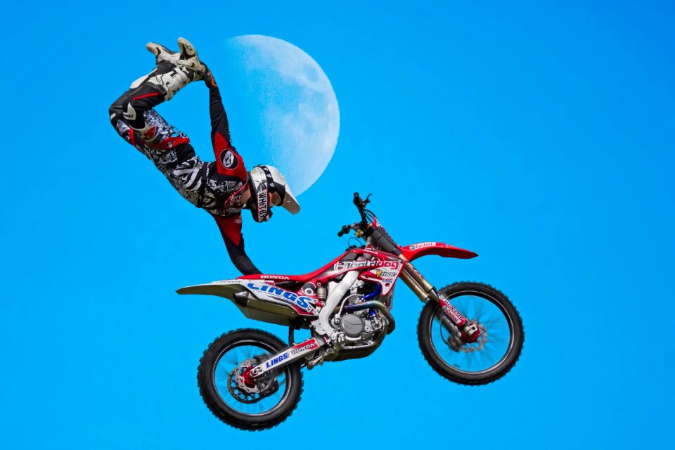 Motorbike recreation sky