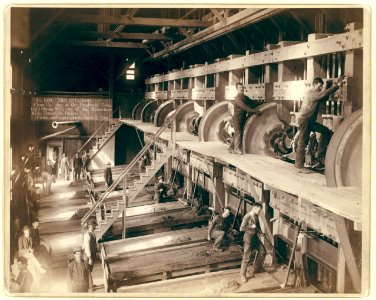 The Interior. Clean Up day at the Deadwood Terra Gold Stamp Mill, one of the Homestake Mills, Terraville, Dakota LCCN99613897 photo