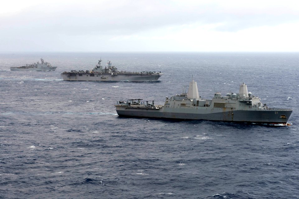 The Iwo Jima Amphibious Ready Group transits the Atlantic Ocean. (15469894393)